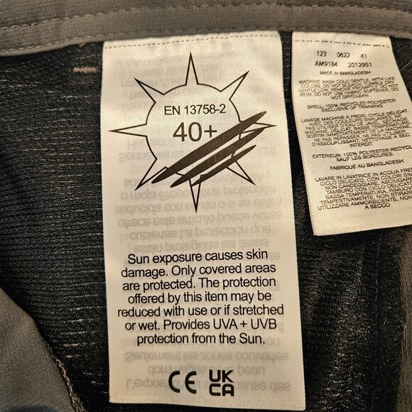 Columbia Mens 38x32 Gray Cargo Pants Zipper Pocket Lightweight gorpcore Spf 40+ - Picture 15 of 16